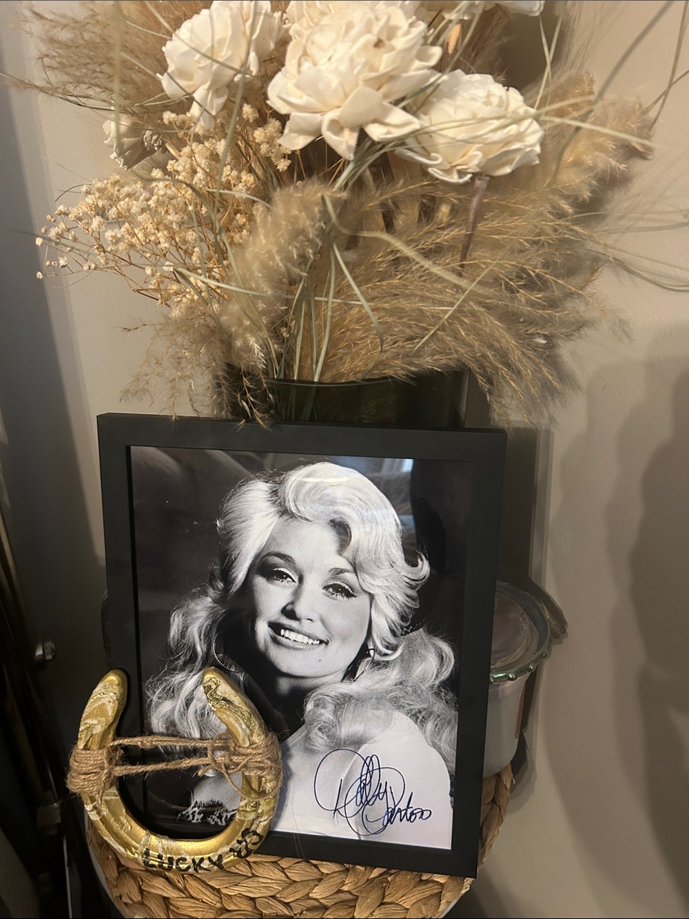 1970’s Dolly Parton autographed Framed Black Photo Print - Black Frame